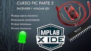 PIC18F parte 5 Encender y apagar led con delay [upl. by Annaliese]