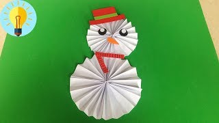 Basteln mit papier Schneemann falten DIY Bastelideen [upl. by Armbrecht12]