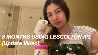 8 MONTHS using LESCOLTON IPL  DIY PERMANENT HAIR REMOVAL laser [upl. by Jeunesse424]