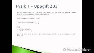 Fysik 1  Uppgift 203wmv [upl. by Elletsirk]