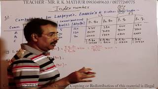 Laspeyres Price index number and Paaschs Price index number Sums no 18  Statistics  Mathematics [upl. by Freytag432]