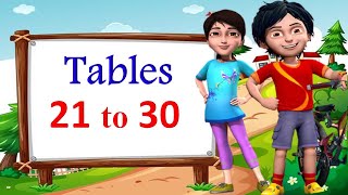 Tables 21 to 30tables for kids21 to 30 tables21 to 30 tables in Englishpadhe 21 to 30 [upl. by Bonnibelle]