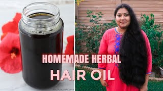 Homemade Herbal hair oil  Natural oil boosts hair growth [upl. by Assira]