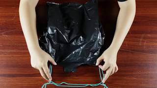 How To Use Clothes Hanger To Hold Your Trash Bags [upl. by Notfilc]