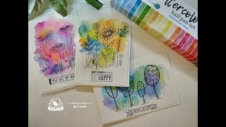 Pretty and Simple Watercolour Doodle Cards [upl. by Nrehtak]