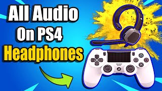 How to Enable Sound on PS4 Controller amp Use Headphones Chat Audio vs All Audio [upl. by Kristianson]