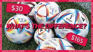 2022 World Cup Ball Differences Explained  adidas Al Rihla Collection [upl. by Ahsener]