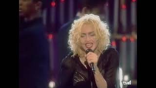 Madonna  Papa Dont Preach Live Blond Ambition Tour Barcelona HD [upl. by Assenaj831]