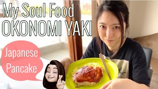 How to make Japanese style pancake  OKONOMIYAKI [upl. by Rutledge93]