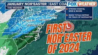 First Nor’easter Of 2024 Could Blast East With Significant Snow From New York To Washington [upl. by Aikar]