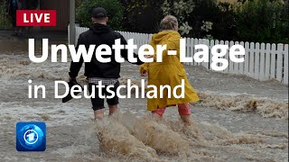 Unwetter in Deutschland  aktuelle Lage bei tagesschau24 [upl. by Aimik237]