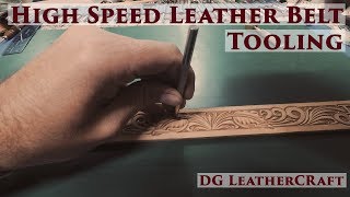 High Speed Leather Belt Tooling [upl. by Nylirehs424]