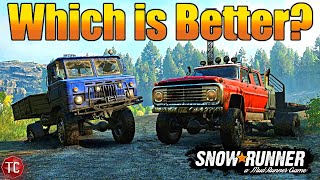 SnowRunner Ford F750 vs TUZ 16 Actaeon Which is BETTER [upl. by Salohci]