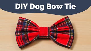 DIY Doggy Bow Tie  The Canine Story Tutorial [upl. by Qifar]