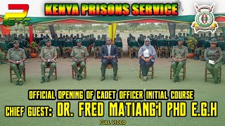 Kenya Prisons Service Official Opening of Officer Cadets Training initial course 2022 [upl. by Nossah]