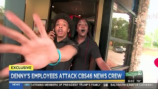 Dennys employees attack CBS46 News crew [upl. by Caro552]