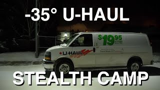 UHaul Stealth Camping In 35 Degrees [upl. by Erle877]