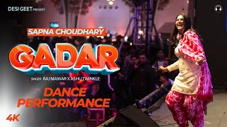 Gadar  Sapna Choudhary Dance Performance  New Haryanvi Songs Haryanavi 2025 [upl. by Keryt]