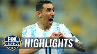 Ángel Di Maria scores to give Argentina a 10 lead over Brazil  2021 Copa América Highlights [upl. by Gardiner]