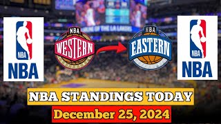 NBA STANDINGS TODAY as of December 25 2024  GAME RESULTS [upl. by Bowerman235]