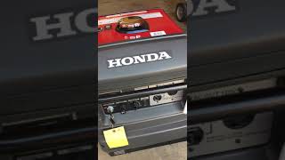 Honda EU3000is Inverter Generator initial startup [upl. by Ricard]