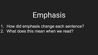 Emphasis in Reading and Writing [upl. by Ambrose]