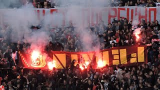 Delije burn Fedayn Roma flag Crvena zvezda  Čukarički 18022023 [upl. by Juxon]