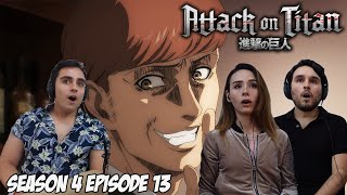 ATTACK ON TITAN Season 4 Episode 13 REACTION  Group Reaction [upl. by Auhsot]