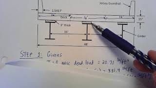 Steel Girder Check Part 1 Dead Load Calculations [upl. by Gnex246]