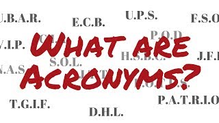 What are Acronyms  English Acronyms and Meanings [upl. by Dahsraf]