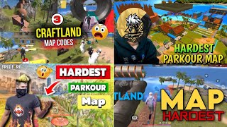 Free Fire Hardest Parkour Map Code  Craftland Parkour Hardest  Craftland Hardest Parkour Map 🗺️🚪 [upl. by Eusoj386]