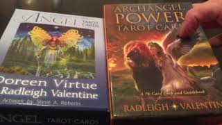 Angel Tarot Cards amp Archangel Power Tarot Cards Close Up Review2 DecksGreat for beginners [upl. by Kama]