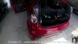 Citroën C1 How to replace rear tai light [upl. by Fita]