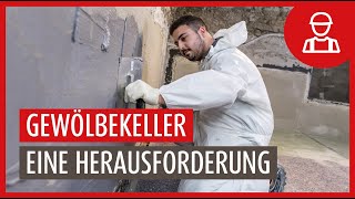 Feuchteproblem Gewölbekeller ISOTEC Innenabdichtung hilft [upl. by Aenitsirhc974]