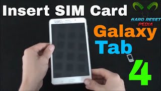 Galaxy Tablet 4 Insert SIM Card [upl. by Nibot751]