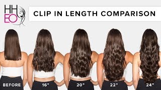 Clip In Hair Extensions Length Guide  HHEO [upl. by Faden115]