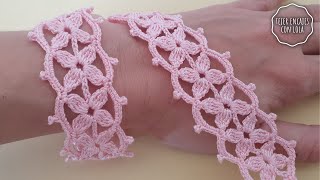 Cómo Tejer Entredós de Encaje  Patrón de Crochet ❣ [upl. by Nalac]