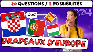 QUIZ  Devinez les Drapeaux dEurope en 20 questions  24 [upl. by Caspar763]