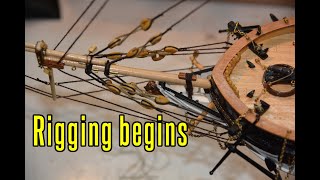 HMS Beagle  part 38 Rigging Begins [upl. by Harutek]