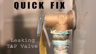 Fix Leaking TampP Valve  Hot Water Tank Temperature and Pressure Release Valve [upl. by Pohsib]