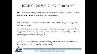 ISOIEC 170252017 Section 79  Complaints [upl. by Asnarepse]