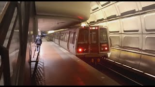 WMATA Metrorail 3000 amp 7000 Series Red Line Trains at Gallery PlaceChinatown and Union Station [upl. by Novehs]