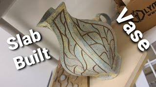 Ceramic Vase 4 sided  slab built [upl. by Werda]