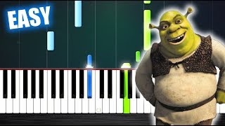 Shrek  Fairytale  EASY Piano Tutorial by PlutaX [upl. by Anomahs]