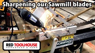 How do we SHARPEN our Blades for our NORWOOD SAWMILL [upl. by Atiz]