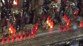 Linia produkcyjna szklanych butelek  glass bottles production line [upl. by Amian]