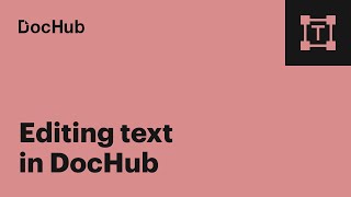 How to Type and Edit Text in DocHub [upl. by Aninat]