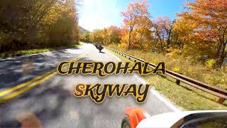 CHEROHALA SKYWAY IN 4 MINTUES FALL FOLIAGE CRF250L TIME LAPSE [upl. by Danna]