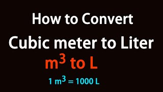 How to Convert Cubic meter to Liter [upl. by Georgine253]