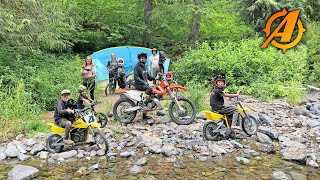 Riding Dirt Bikes To Secret Camping Site on the Creek [upl. by Irah]